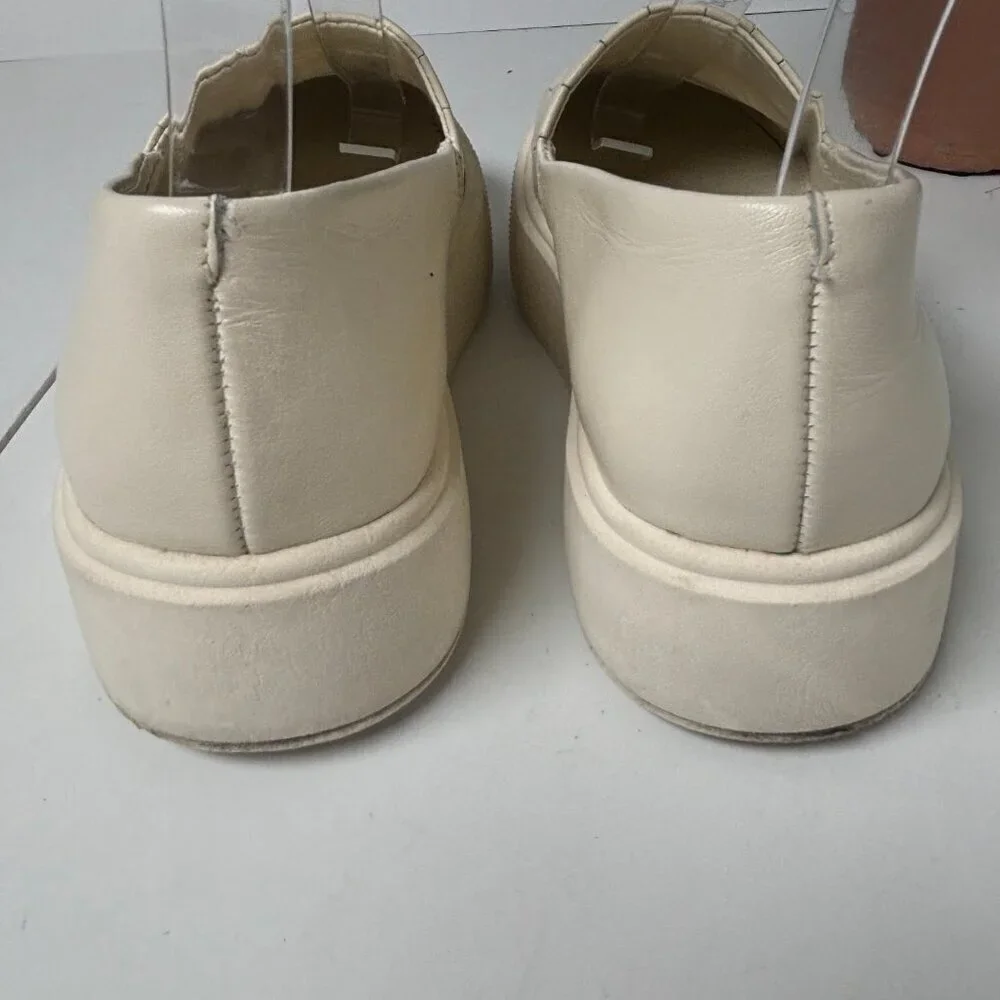 Vince Shoe Warren Platform Slip-on Sneaker Croc‎ Embossed Leather Goring Cream